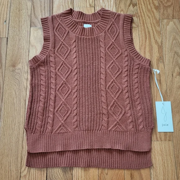 Joie Sweaters Nwt Joie Cable Knit Sweater Vest Poshmark